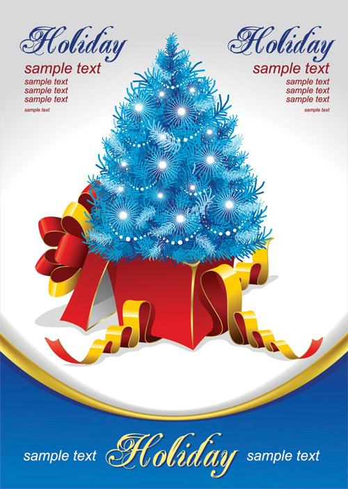 free vector Gift christmas tree vector